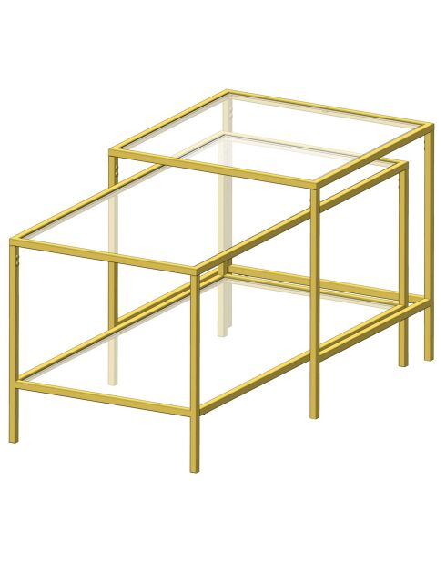 2 Tables d'appoint Sevay dorées