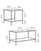 2 Tables d'appoint Sevay dorées