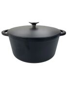 Cocotte ronde avec couvercle à induction noire - D.26 cm