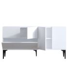 Buffet Glise blanc/noir - 150x75x35 cm