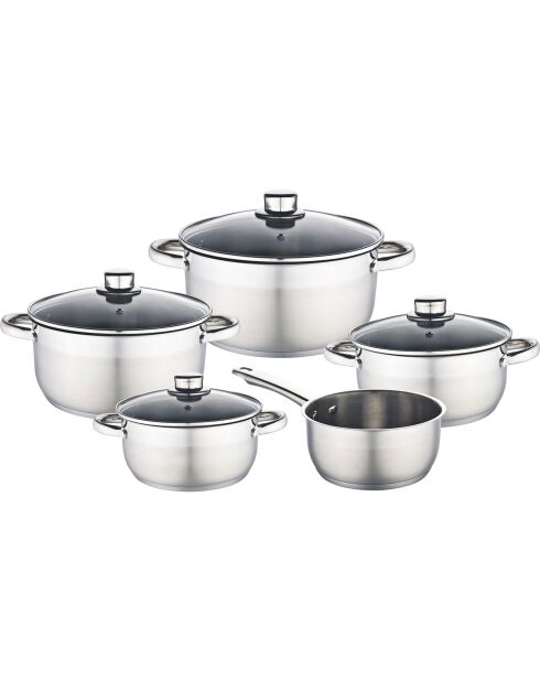 Batterie de cuisine Best grise - 9 pièces