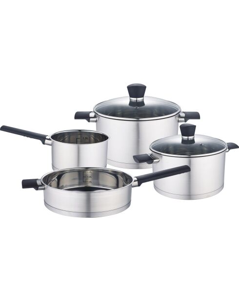 Batterie de cuisine Onyx grise - 6 pièces