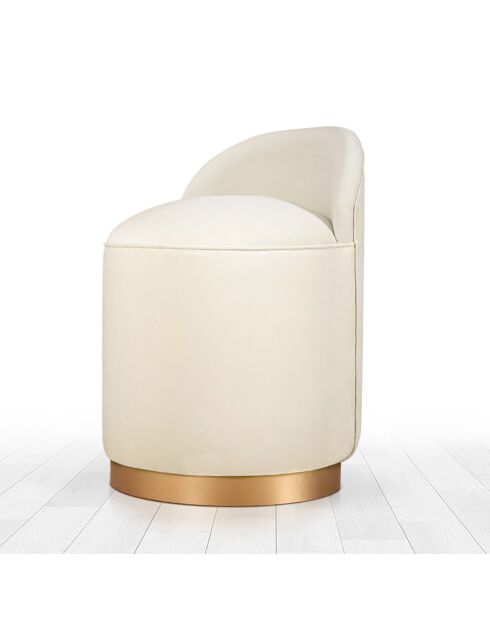 Pouf Dover crème - 50x45 cm