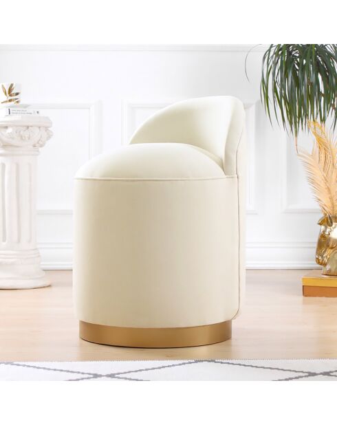 Pouf Dover crème - 50x45 cm