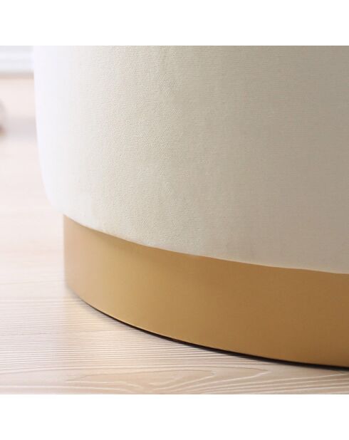 Pouf Dover crème - 50x45 cm
