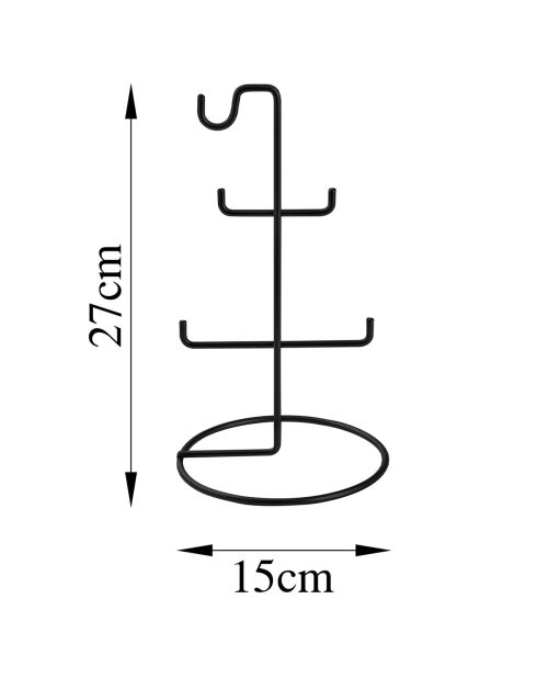 Organisateur de bijoux noir - D.15x27 cm