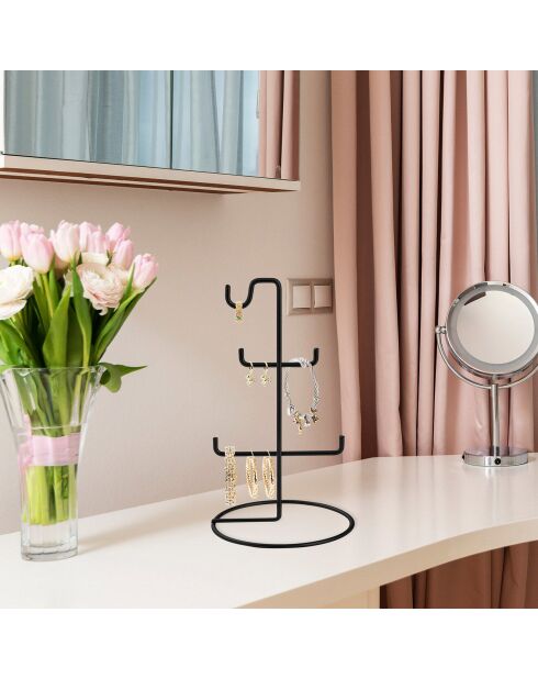 Organisateur de bijoux noir - D.15x27 cm