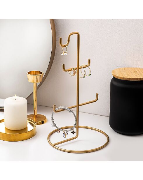 Organisateur de bijoux doré - D.15x27 cm