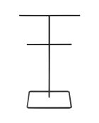 Organisateur de bijoux noir - D.15x30 cm