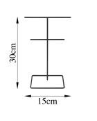 Organisateur de bijoux noir - D.15x30 cm