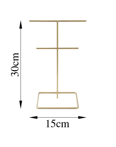 Organisateur de bijoux doré - D.15x30 cm