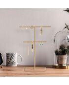 Organisateur de bijoux doré - D.15x30 cm