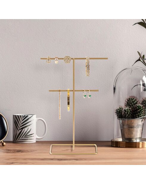 Organisateur de bijoux doré - D.15x30 cm