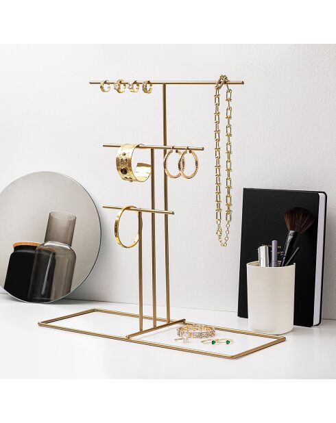 Organisateur de bijoux doré - D.15x30 cm