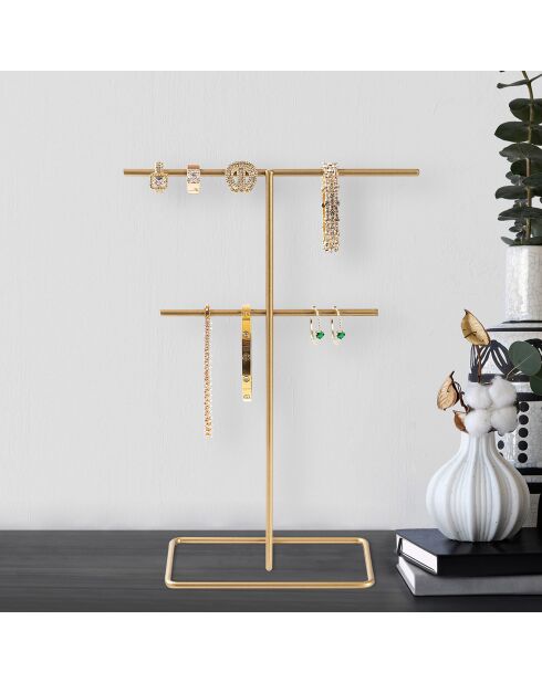 Organisateur de bijoux doré - D.15x30 cm