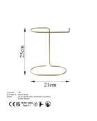 Organisateur de bijoux doré - 21x25x14 cm