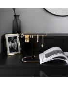 Organisateur de bijoux doré - 21x25x14 cm