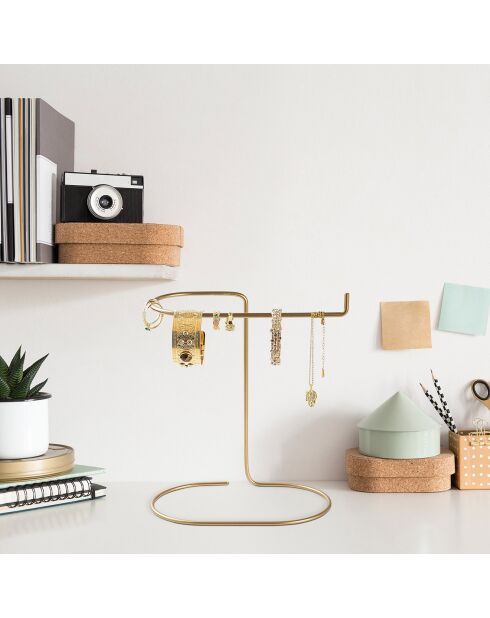 Organisateur de bijoux doré - 21x25x14 cm