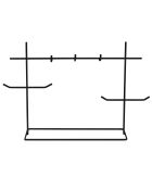 Organisateur de bijoux noir - 31x29x13 cm