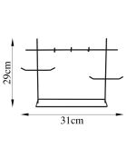 Organisateur de bijoux noir - 31x29x13 cm