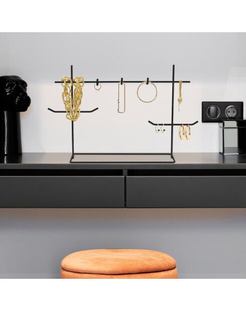 Organisateur de bijoux noir - 31x29x13 cm