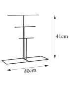 Organisateur de bijoux noir - 40x41x15 cm