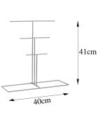 Organizer per gioielli cromato - 40x41x15 cm