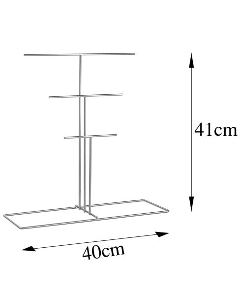 Organisateur de bijoux chrome - 40x41x15 cm