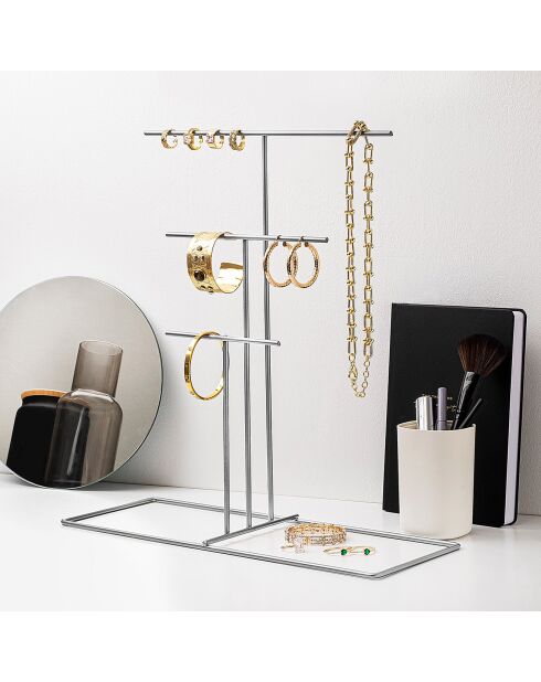 Organizer per gioielli cromato - 40x41x15 cm