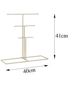 Organisateur de bijoux doré - 40x41x15 cm