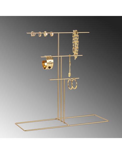 Organisateur de bijoux doré - 40x41x15 cm