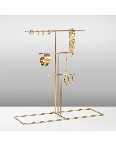 Organisateur de bijoux doré - 40x41x15 cm