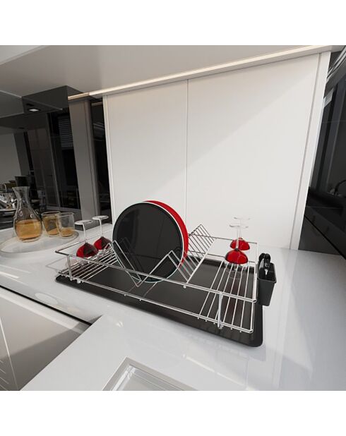 Afdruiprek in chroom - 47x31x11 cm