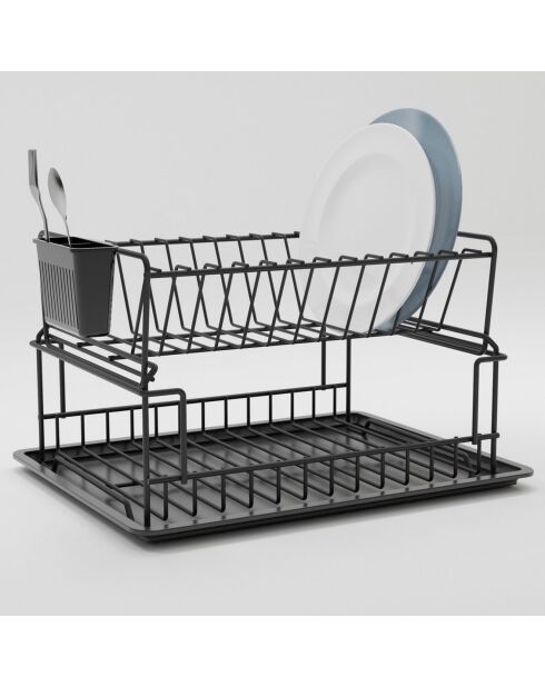 Afdruiprek zwart - 35,5x29,5x23,5 cm