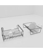 Égouttoir noir - 35.5x29.5x23.5 cm