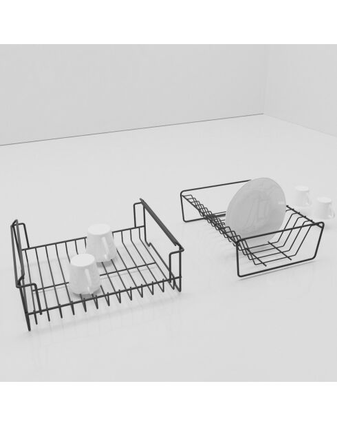 Égouttoir noir - 35.5x29.5x23.5 cm