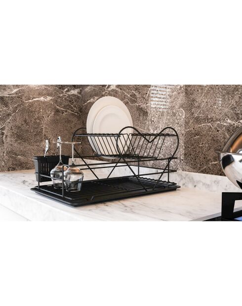 Afdruiprek zwart - 47x32x24 cm