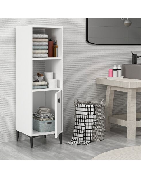 Armoire polyvalente blanche - 38.6x115x35 cm