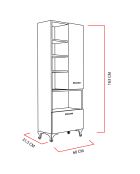 Armoire polyvalente blanche - 60x163.6x31.5 cm