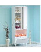 Armoire polyvalente blanche - 60x163.6x31.5 cm