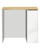 Armoire de toilette chateigne/blanc - 93.5x88.3x60 cm