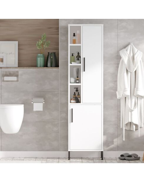 Armoire polyvalente blanche - 45x173.6x35.5 cm