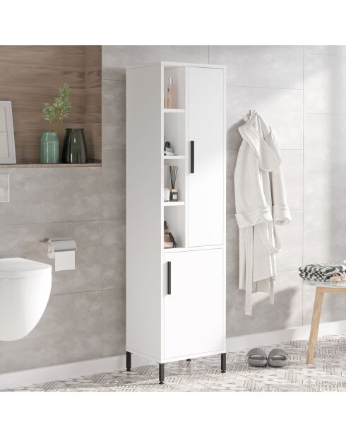 Armoire polyvalente blanche - 45x173.6x35.5 cm
