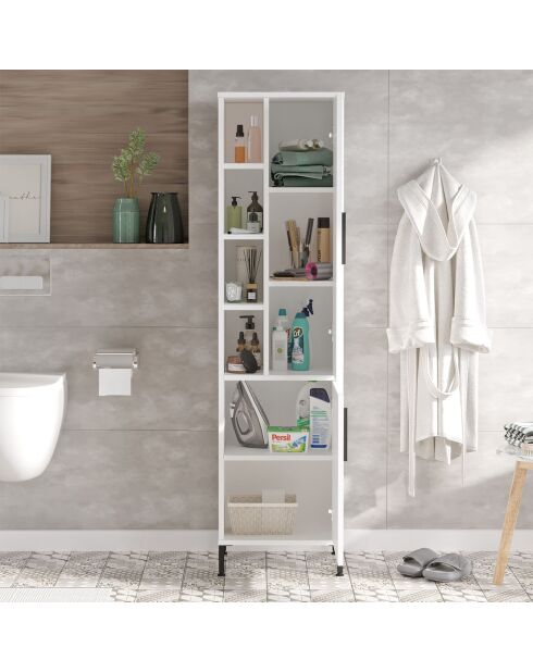 Armoire polyvalente blanche - 45x173.6x35.5 cm