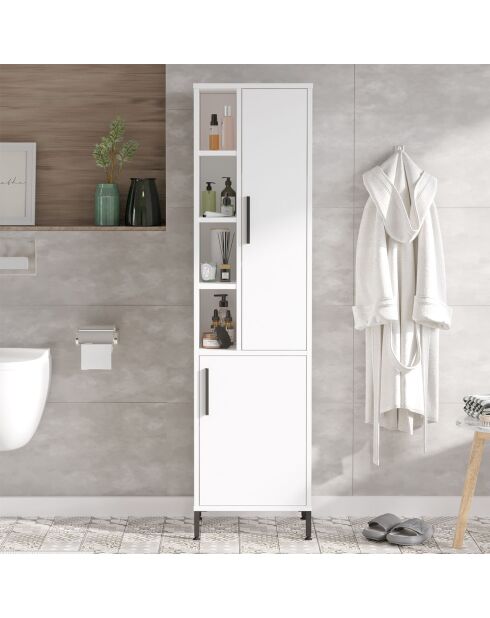 Armoire polyvalente blanche - 45x173.6x35.5 cm