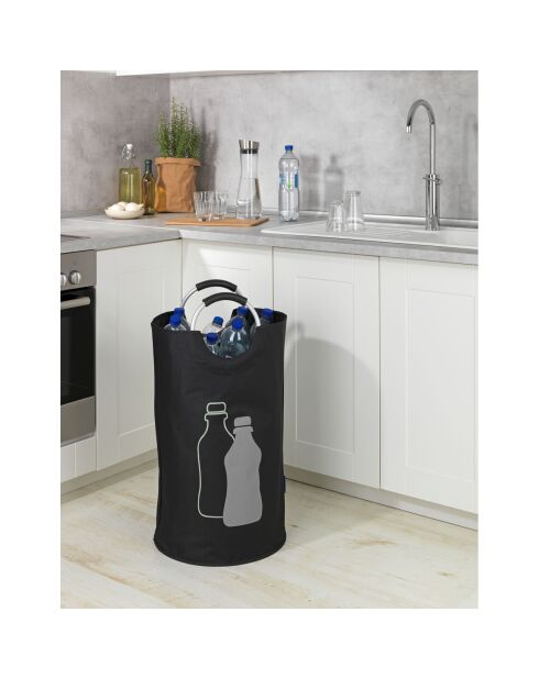 Sac multifonctionnel Bottle Collector Jumbo noir/gris - 38x72x38 cm