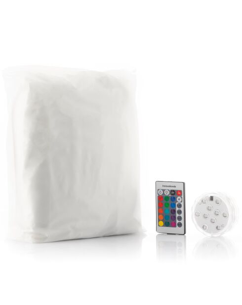 Aufblasbarer Stuhl mit mehrfarbiger LED und Fernbedienung Clight grau/transparent