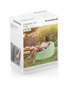 Fauteuil Gonflable avec LED Multicolore et Télécommande Chight gris/transparent