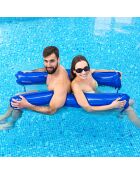 Hamac d'Eau Flottant Double pour Piscine Twolok bleu/blanc