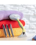 Brosse anti-peluche avec accessoires 4 en 1 Blint gris/jaune